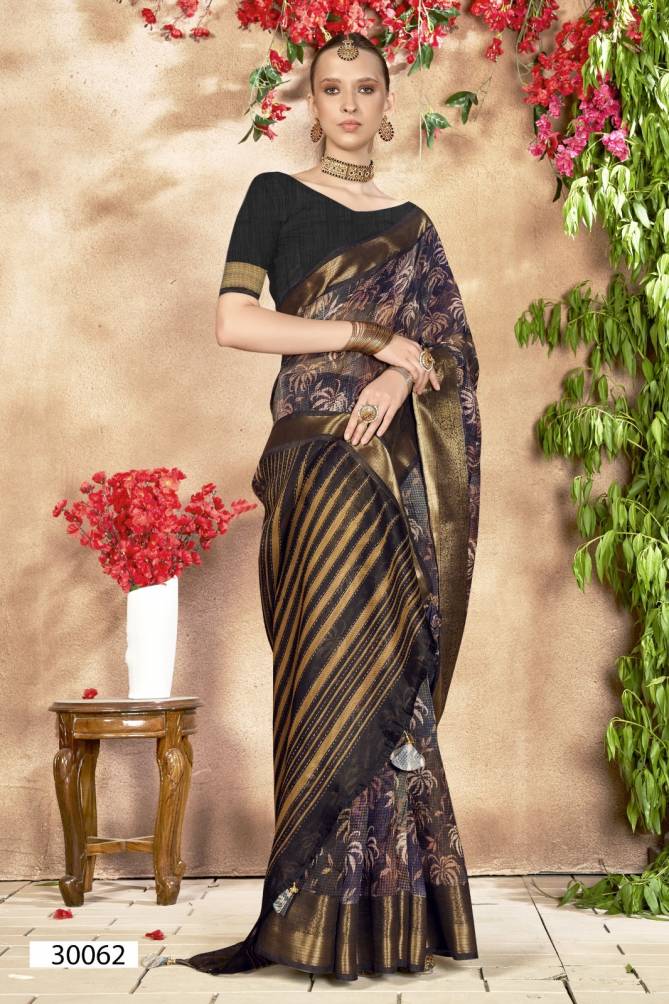 Anuprabha Vol 7 By Vallabhi Linen Printed Sarees Wholesale Shop In Surat
